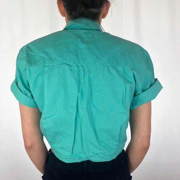 Vintage Liz Claiborne Button Down Crop Top - Picture 5 of 7